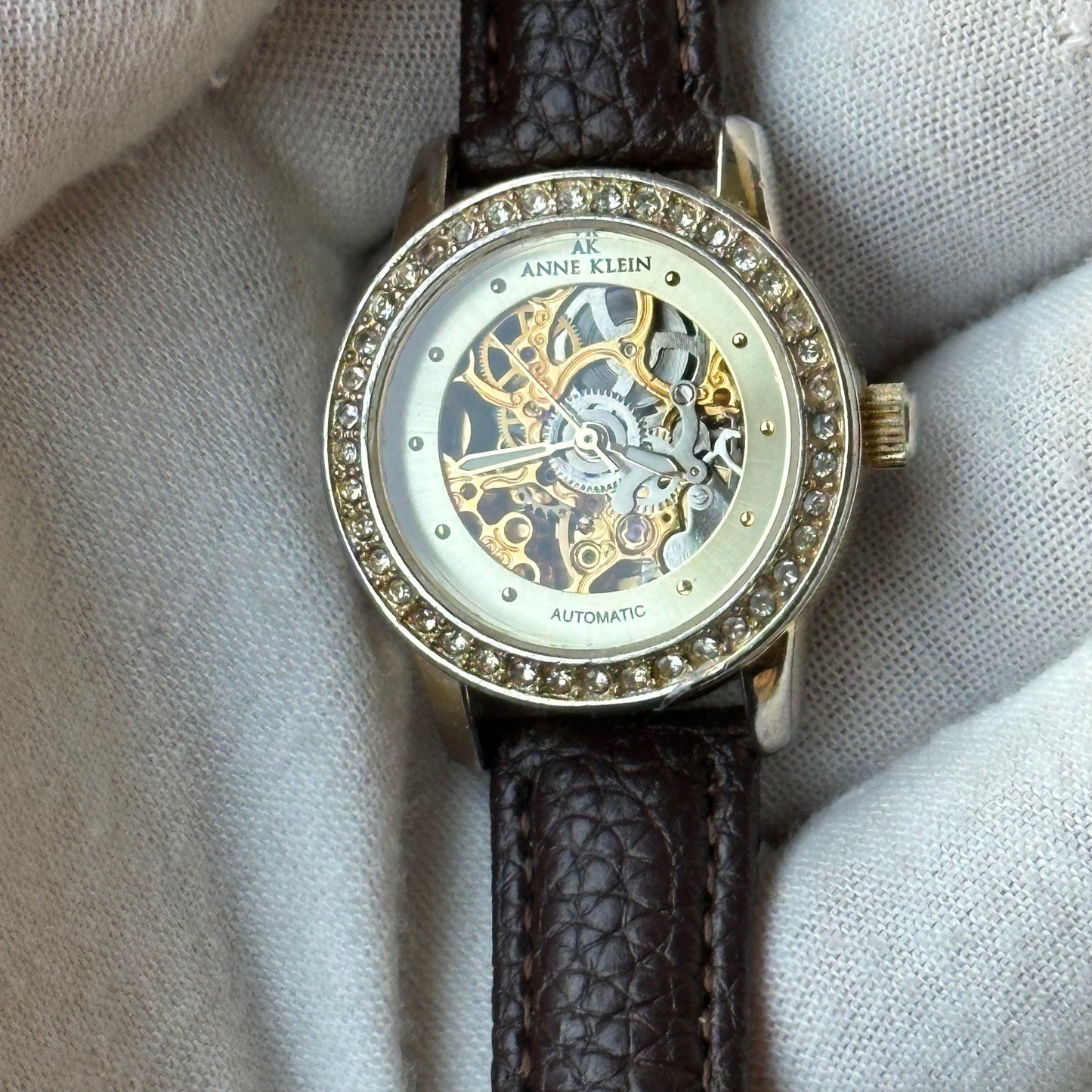 Reloj Anne Klein Mujer Automático Skeleton Cristales año 2015