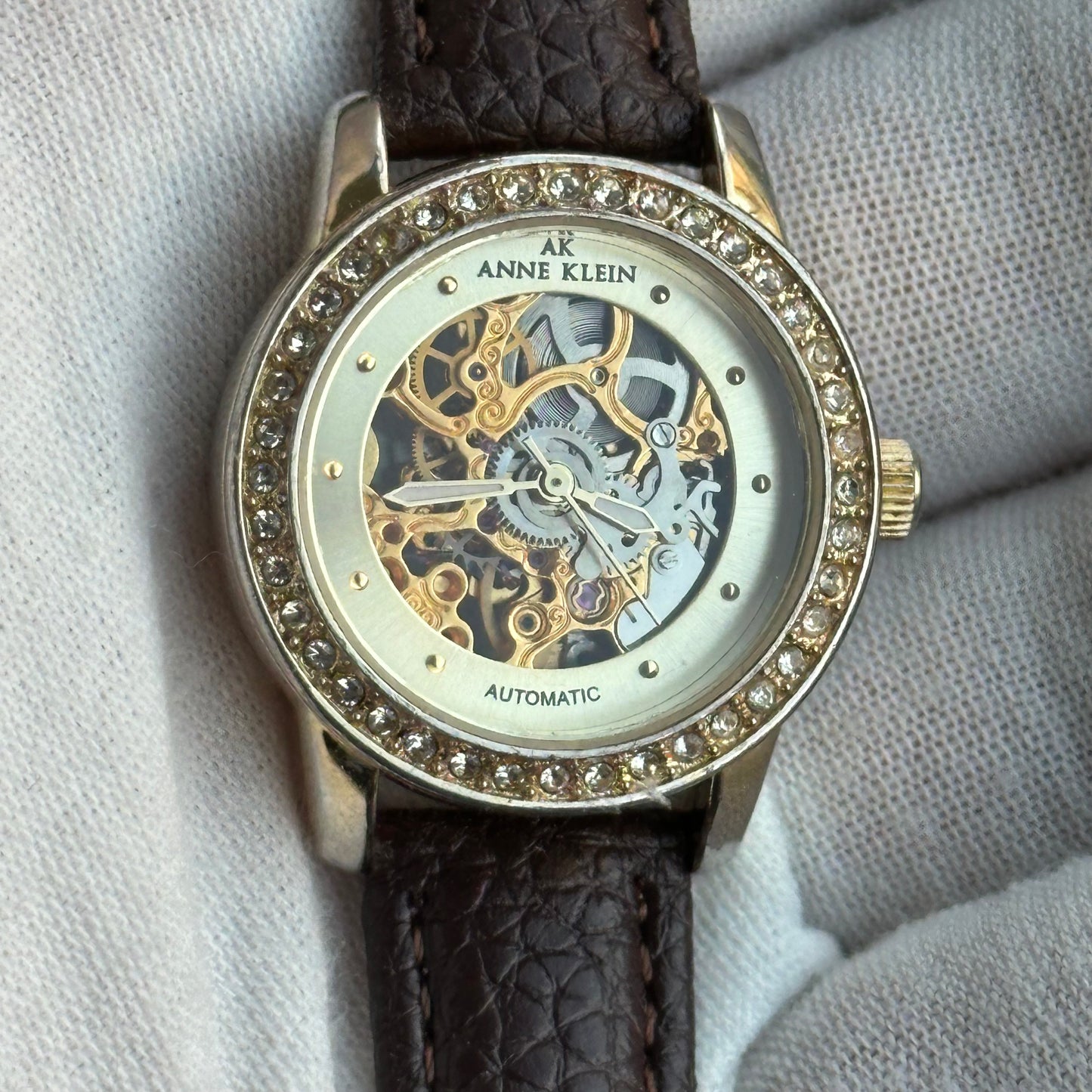 Reloj Anne Klein Mujer Automático Skeleton Cristales año 2015