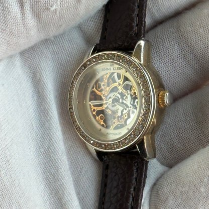 Reloj Anne Klein Mujer Automático Skeleton Cristales año 2015