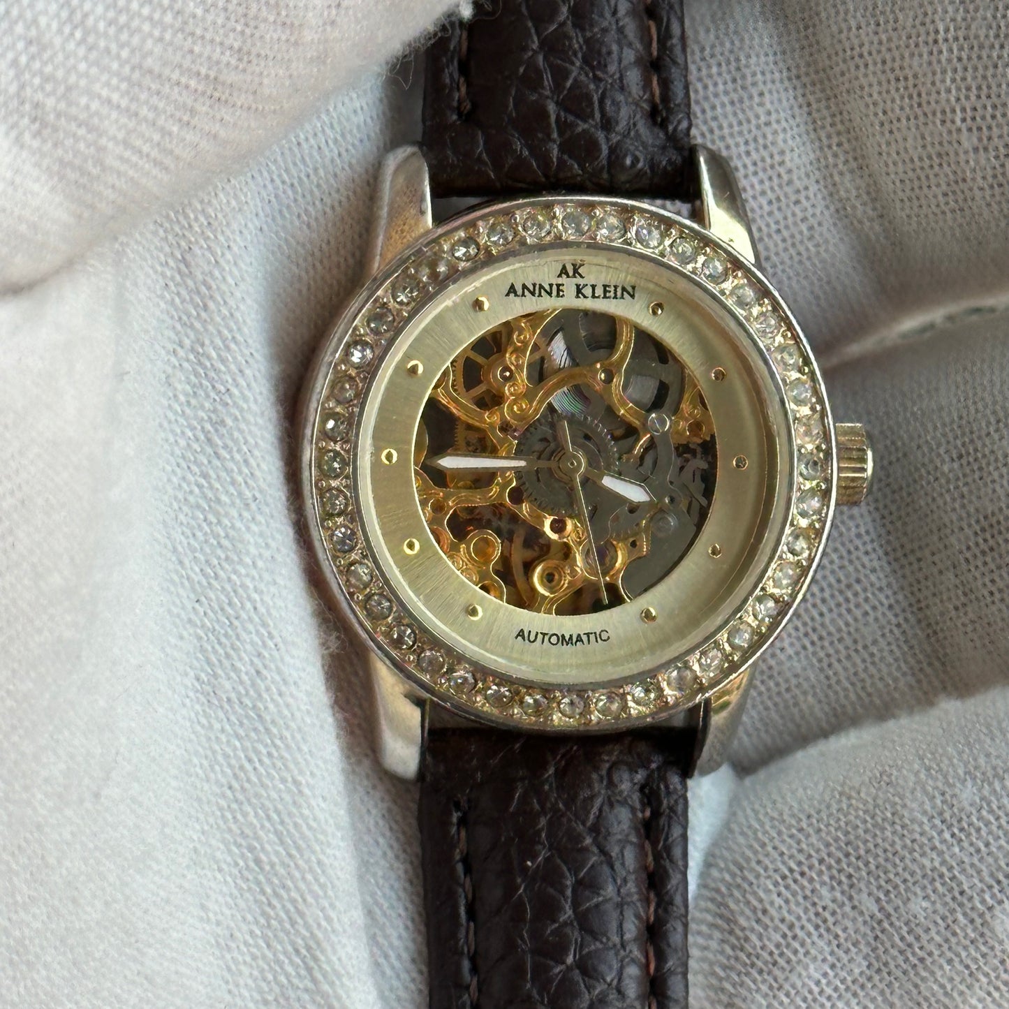 Reloj Anne Klein Mujer Automático Skeleton Cristales año 2015