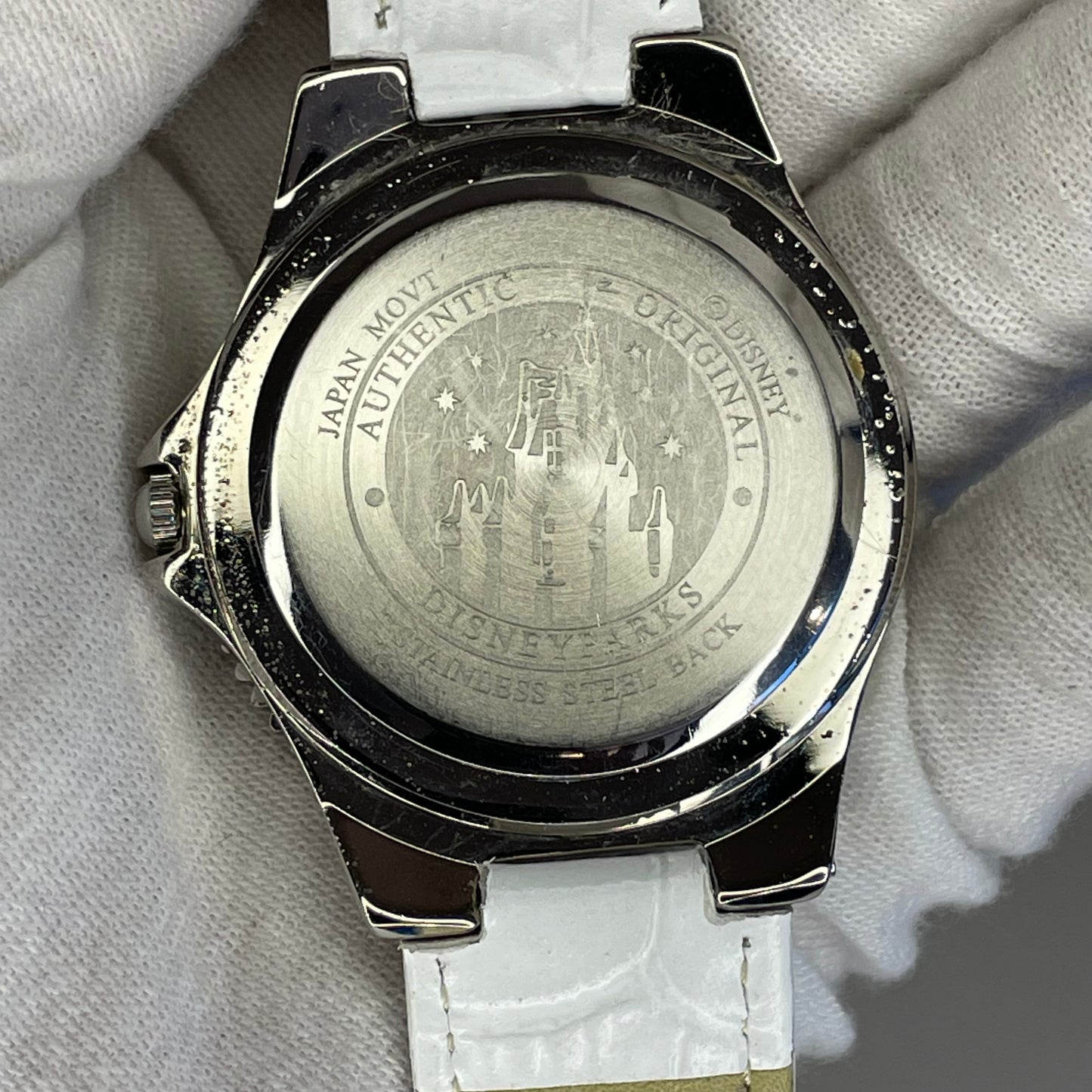 Reloj de mujer grande Disney Parks Mickey Mouse Dazzling White Año 2010 ESCASO