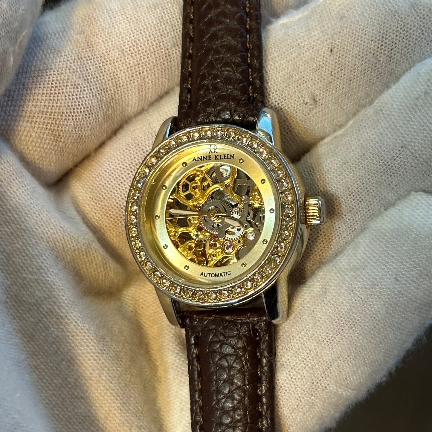 Reloj Anne Klein Mujer Automático Skeleton Cristales año 2015