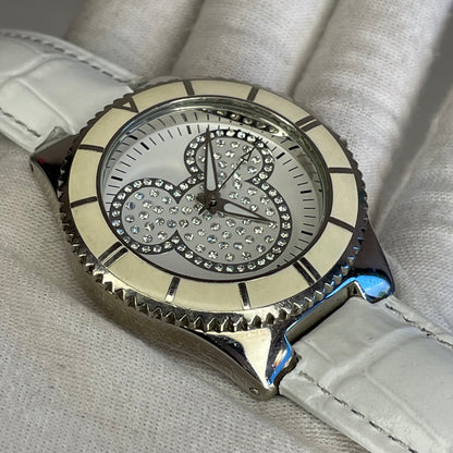 Reloj de mujer grande Disney Parks Mickey Mouse Dazzling White Año 2010 ESCASO