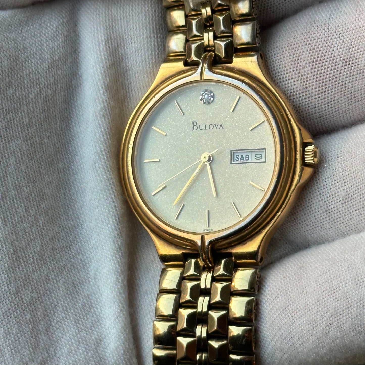 Reloj Joya Bulova Mujer Day-Date Dorado 1993 ÚNICO