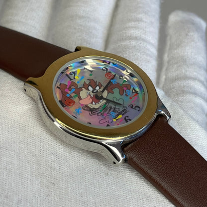 Reloj Armitron Looney Tunes Classic Collection Demonio de Tasmania Segundero de disco 1997 ÚNICO