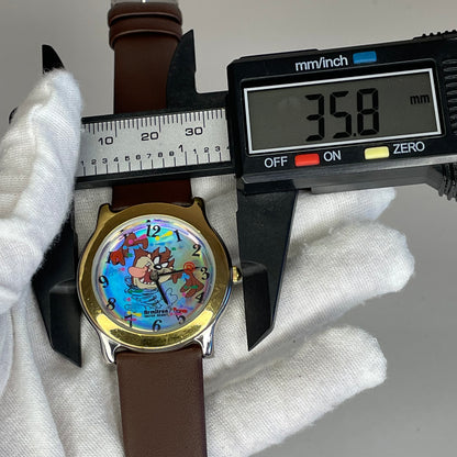Reloj Armitron Looney Tunes Classic Collection Demonio de Tasmania Segundero de disco 1997 ÚNICO