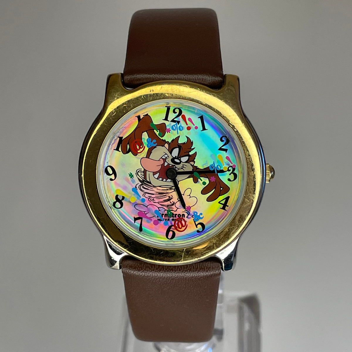Reloj Armitron Looney Tunes Classic Collection Demonio de Tasmania Segundero de disco 1997 ÚNICO