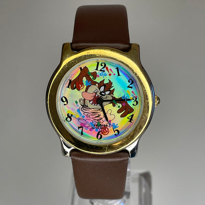Reloj Armitron Looney Tunes Classic Collection Demonio de Tasmania Segundero de disco 1997 ÚNICO