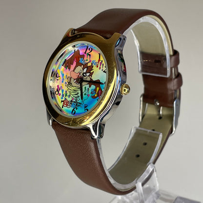 Reloj Armitron Looney Tunes Classic Collection Demonio de Tasmania Segundero de disco 1997 ÚNICO