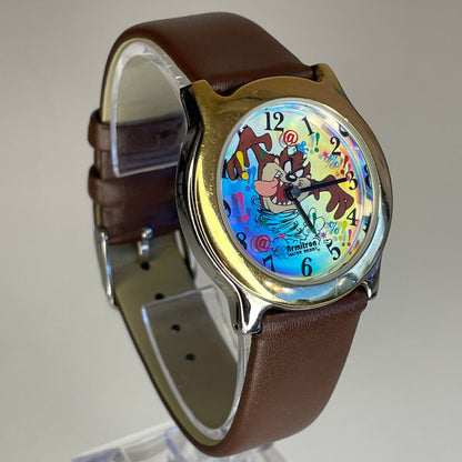 Reloj Armitron Looney Tunes Classic Collection Demonio de Tasmania Segundero de disco 1997 ÚNICO