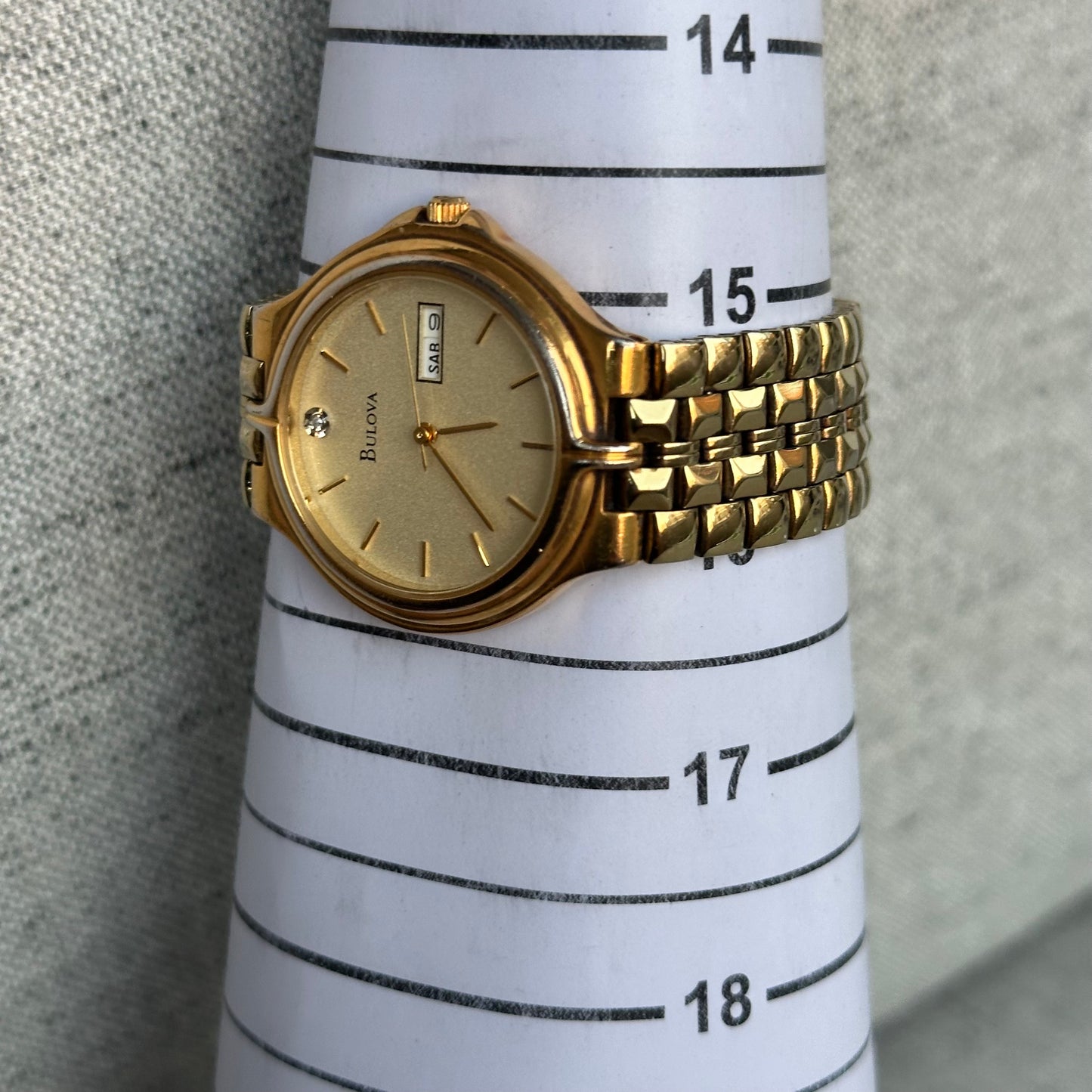 Reloj Joya Bulova Mujer Day-Date Dorado 1993 ÚNICO