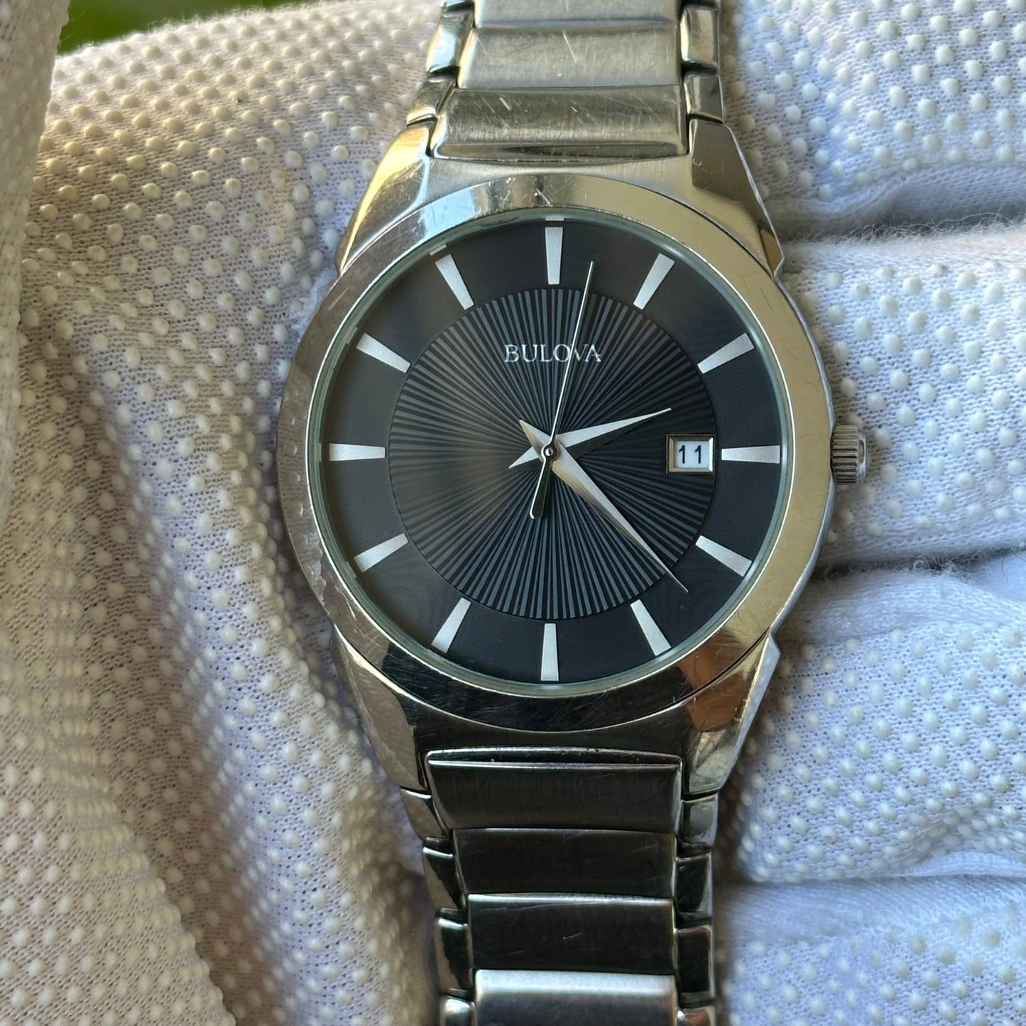 Reloj Bulova Hombre 2011 Negro Acero Integrado 1era etapa CITIZEN escaso