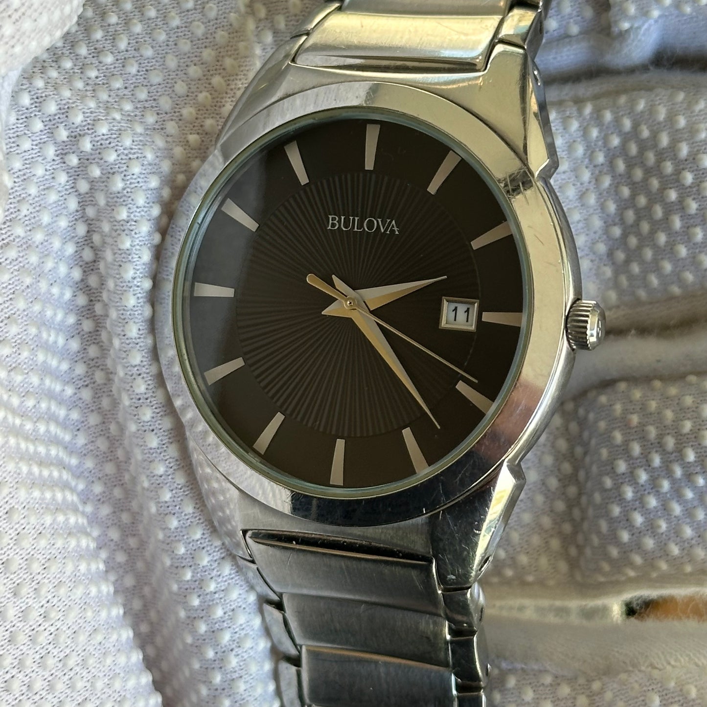 Reloj Bulova Hombre 2011 Negro Acero Integrado 1era etapa CITIZEN escaso