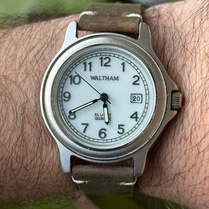 Reloj Waltham Hombre EL Light Año 2001 Field Dial Iluminado