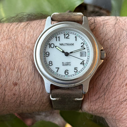 Reloj Waltham Hombre EL Light Año 2001 Field Dial Iluminado