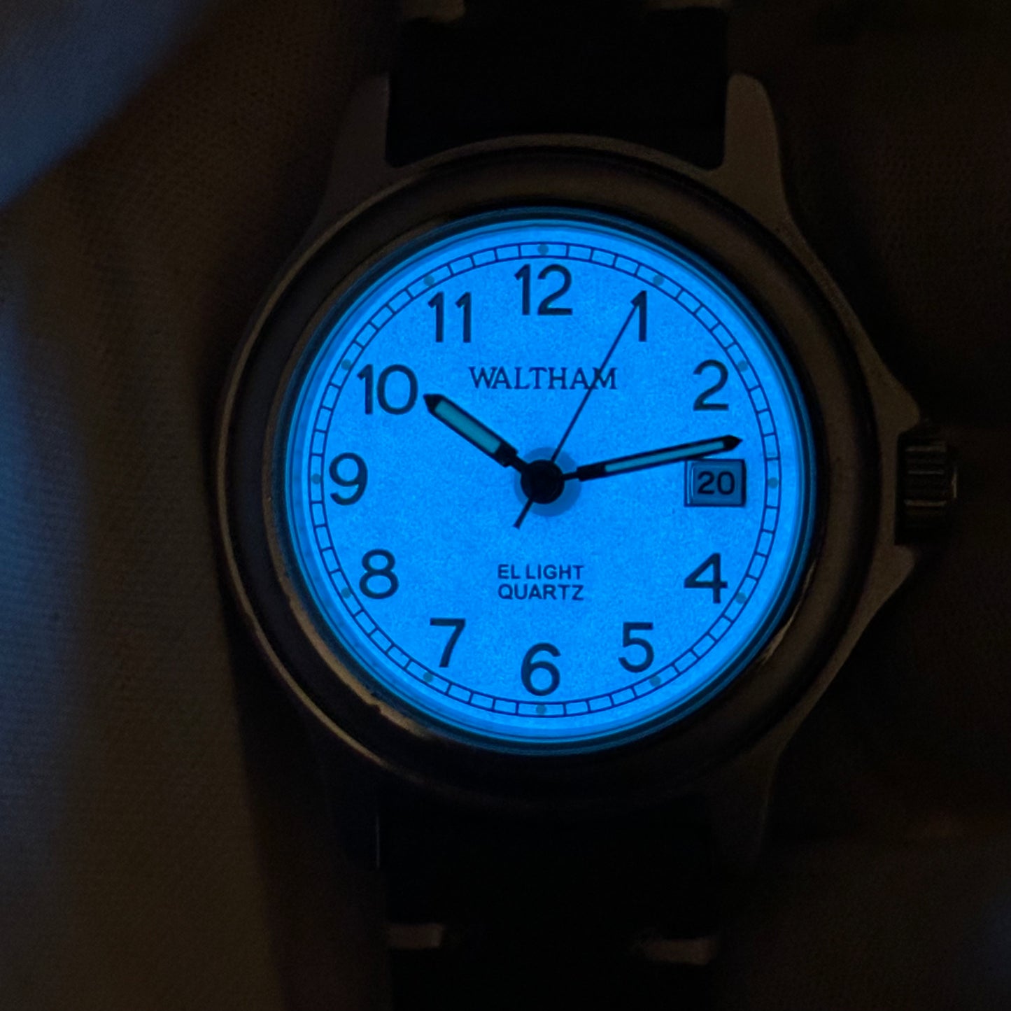 Reloj Waltham Hombre EL Light Año 2001 Field Dial Iluminado
