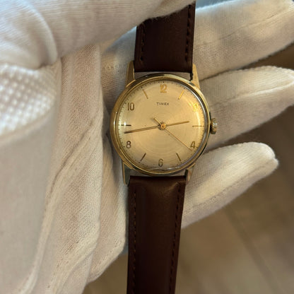 Reloj Timex Hombre A Cuerda Años 60s Champagne 34mm
