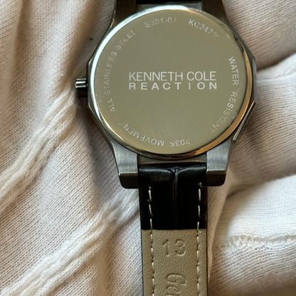 Reloj Kenneth Cole Mujer Años 2010 Octogonal Gris Oscuro