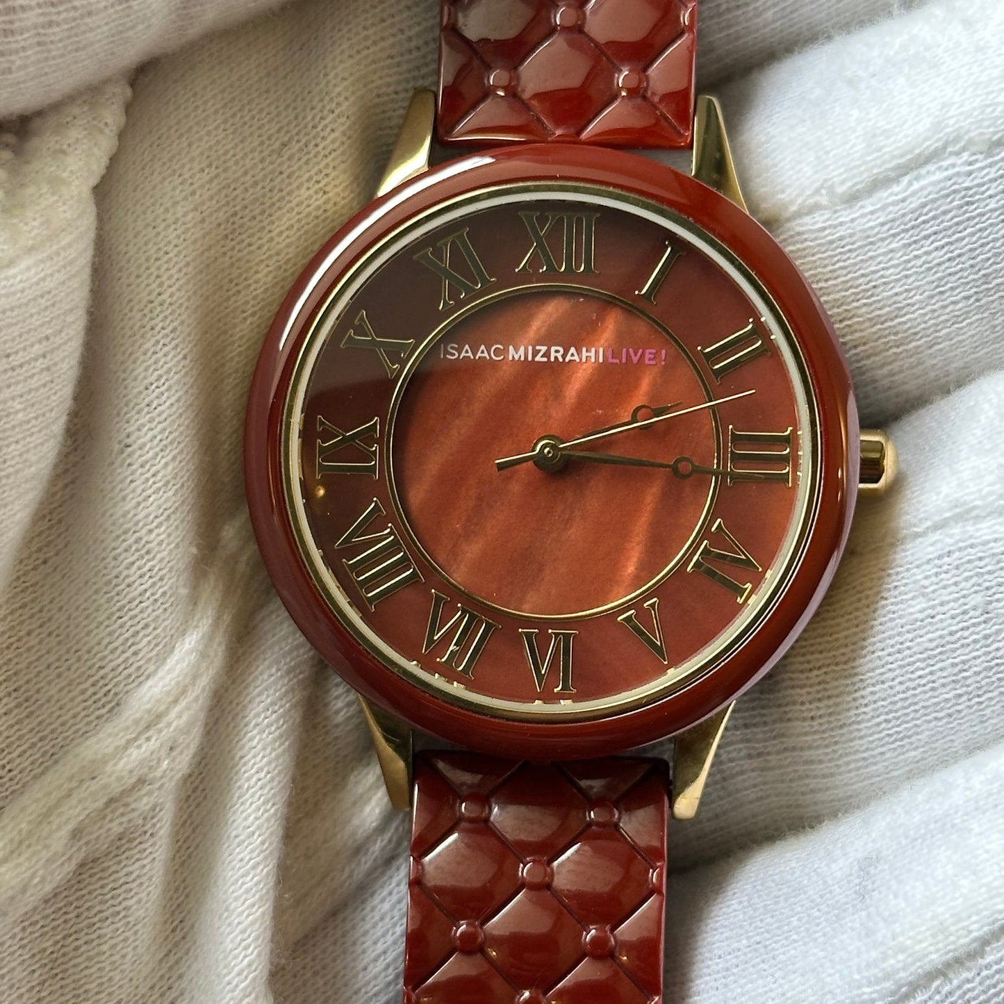 Reloj Isaac Mizrahi Cerámica  Mujer Burdeo Año 2013 IMZ588
