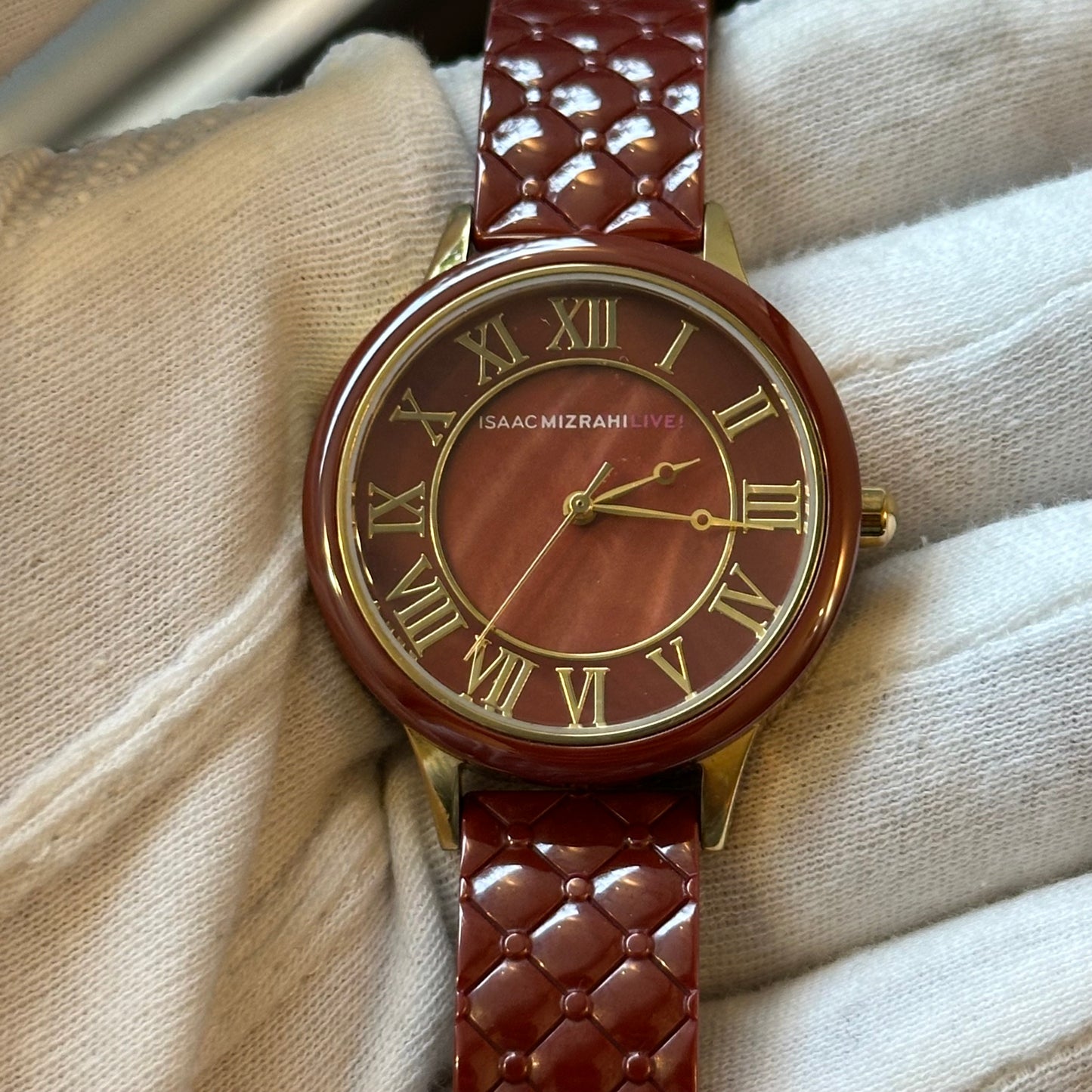 Reloj Isaac Mizrahi Cerámica  Mujer Burdeo Año 2013 IMZ588
