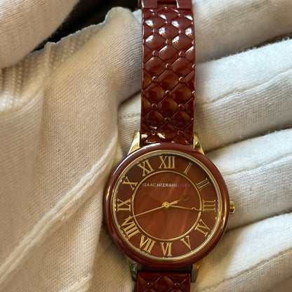 Reloj Isaac Mizrahi Cerámica  Mujer Burdeo Año 2013 IMZ588