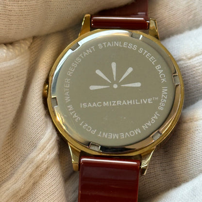Reloj Isaac Mizrahi Cerámica  Mujer Burdeo Año 2013 IMZ588
