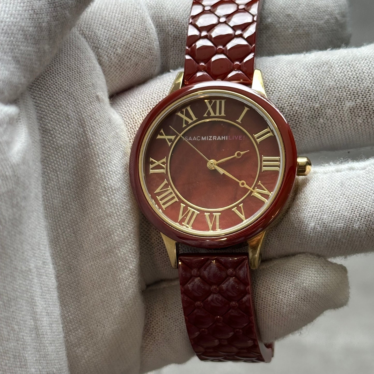 Reloj Isaac Mizrahi Cerámica  Mujer Burdeo Año 2013 IMZ588