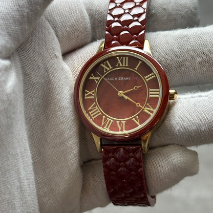 Reloj Isaac Mizrahi Cerámica  Mujer Burdeo Año 2013 IMZ588