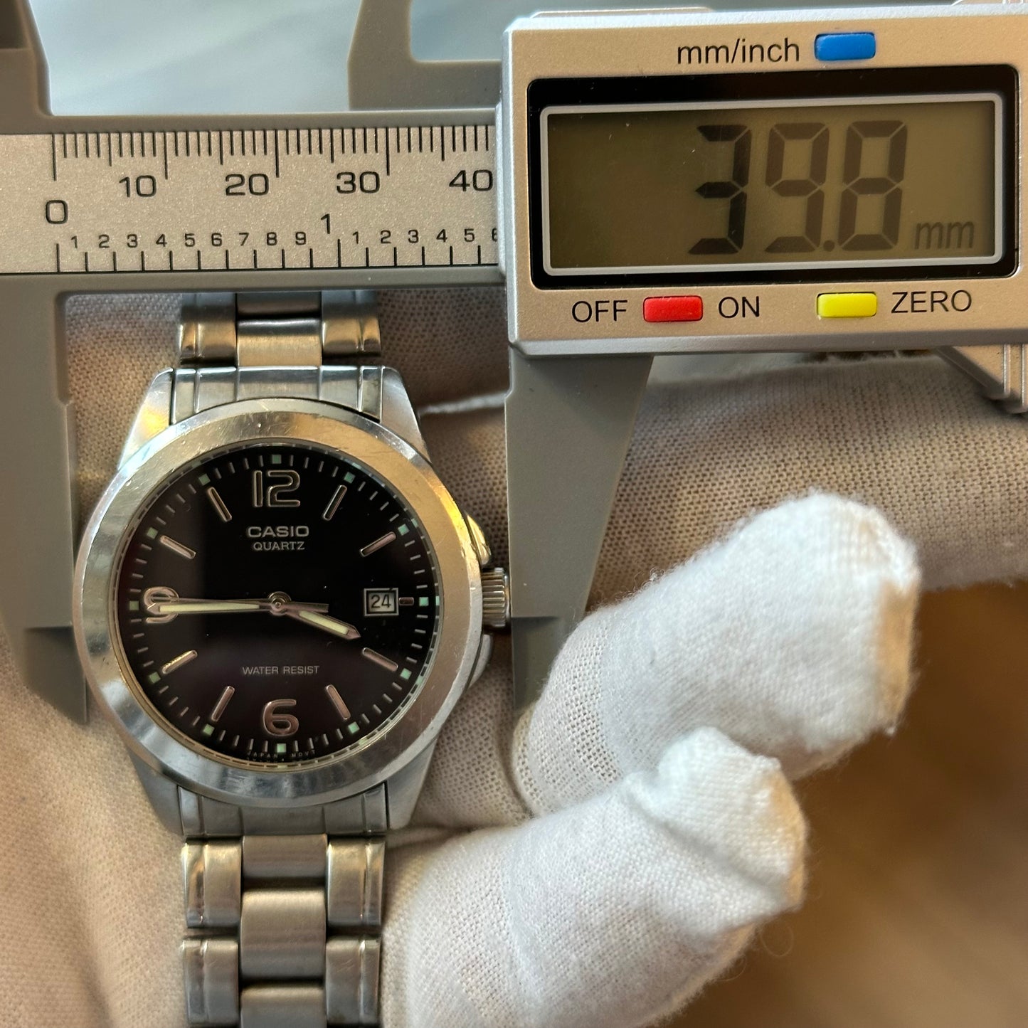 Reloj Casio Hombre MTP-1215A Negro Acero Años 2000