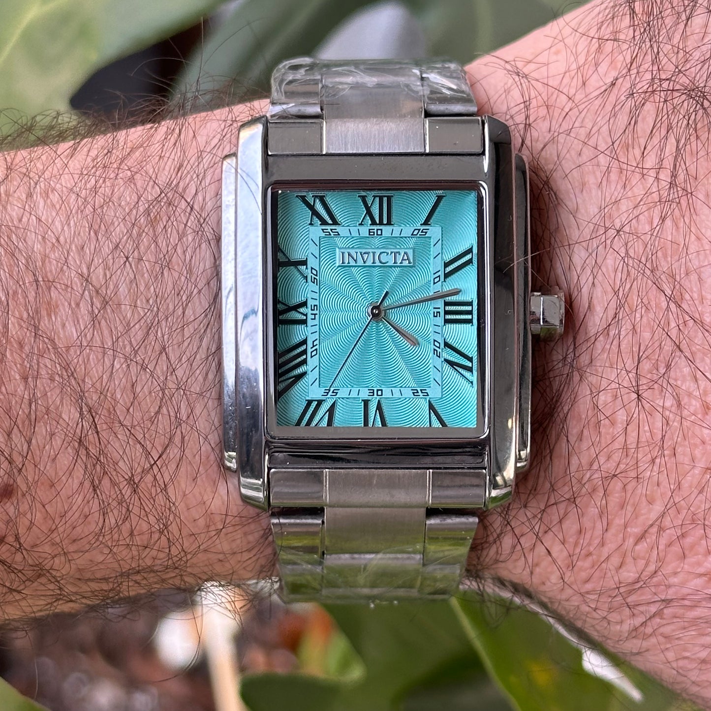 Reloj Invicta Hombre Años 2000 Acero Turquesa NOS Guilloché