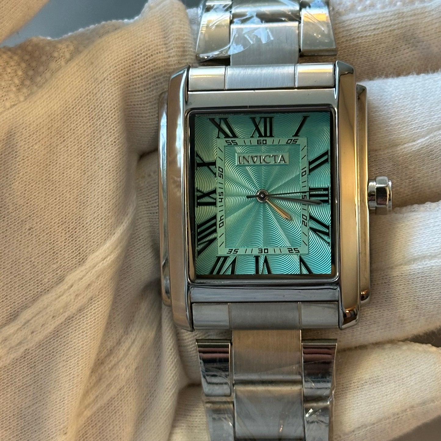 Reloj Invicta Hombre Años 2000 Acero Turquesa NOS Guilloché