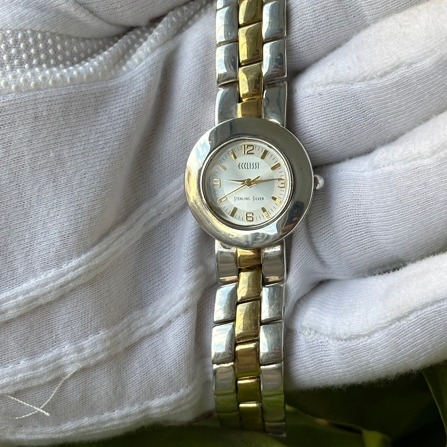 Reloj Joya Ecclissi Plata Maciza 80g Pulsera Reversible Años 2000 Mujer