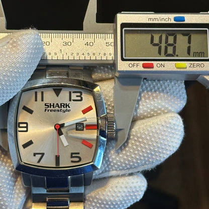 Reloj Freestyle Shark Hombre Años 2000 Acero 49mm oversized
