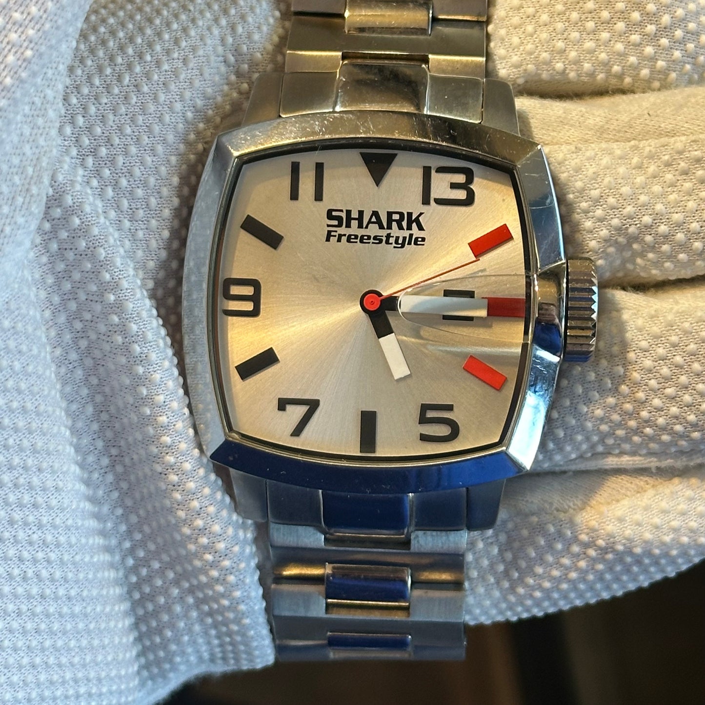 Reloj Freestyle Shark Hombre Años 2000 Acero 49mm oversized