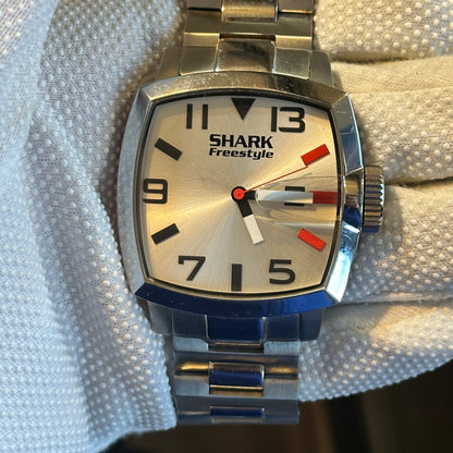 Reloj Freestyle Shark Hombre Años 2000 Acero 49mm oversized