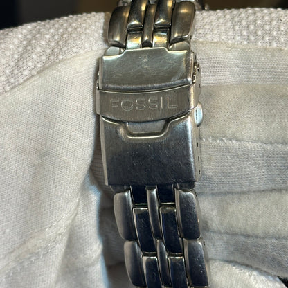 Reloj Fossil Schlumberger HOMBRE Azul Acero 2000s Corporativo RARO