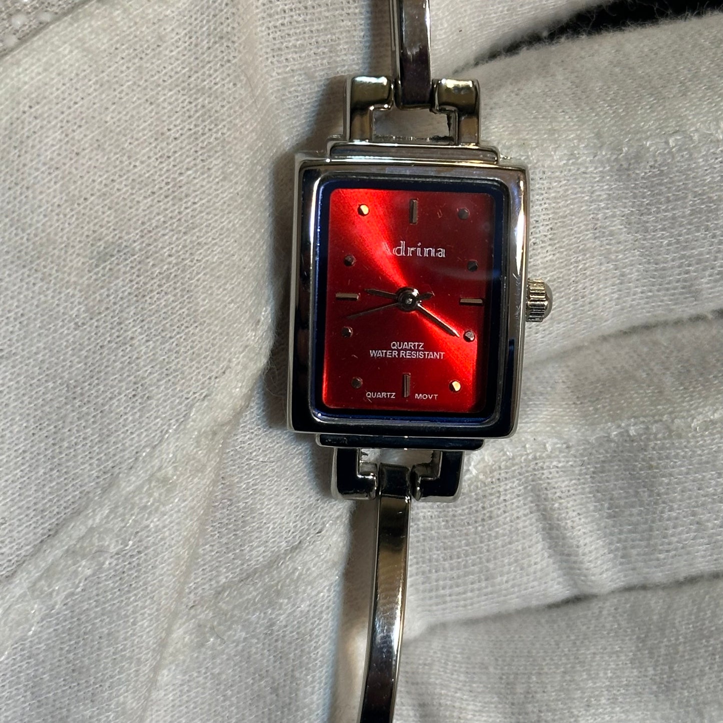 Reloj Joya Adrina Mujer ETA Suiza Dial Rojo Años 90s