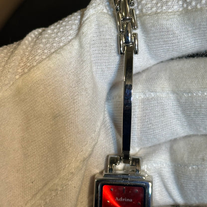 Reloj Joya Adrina Mujer ETA Suiza Dial Rojo Años 90s