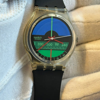 Reloj Swatch Nautilus GK102 Swiss Año 1986 Transparente