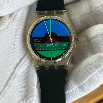 Reloj Swatch Nautilus GK102 Swiss Año 1986 Transparente