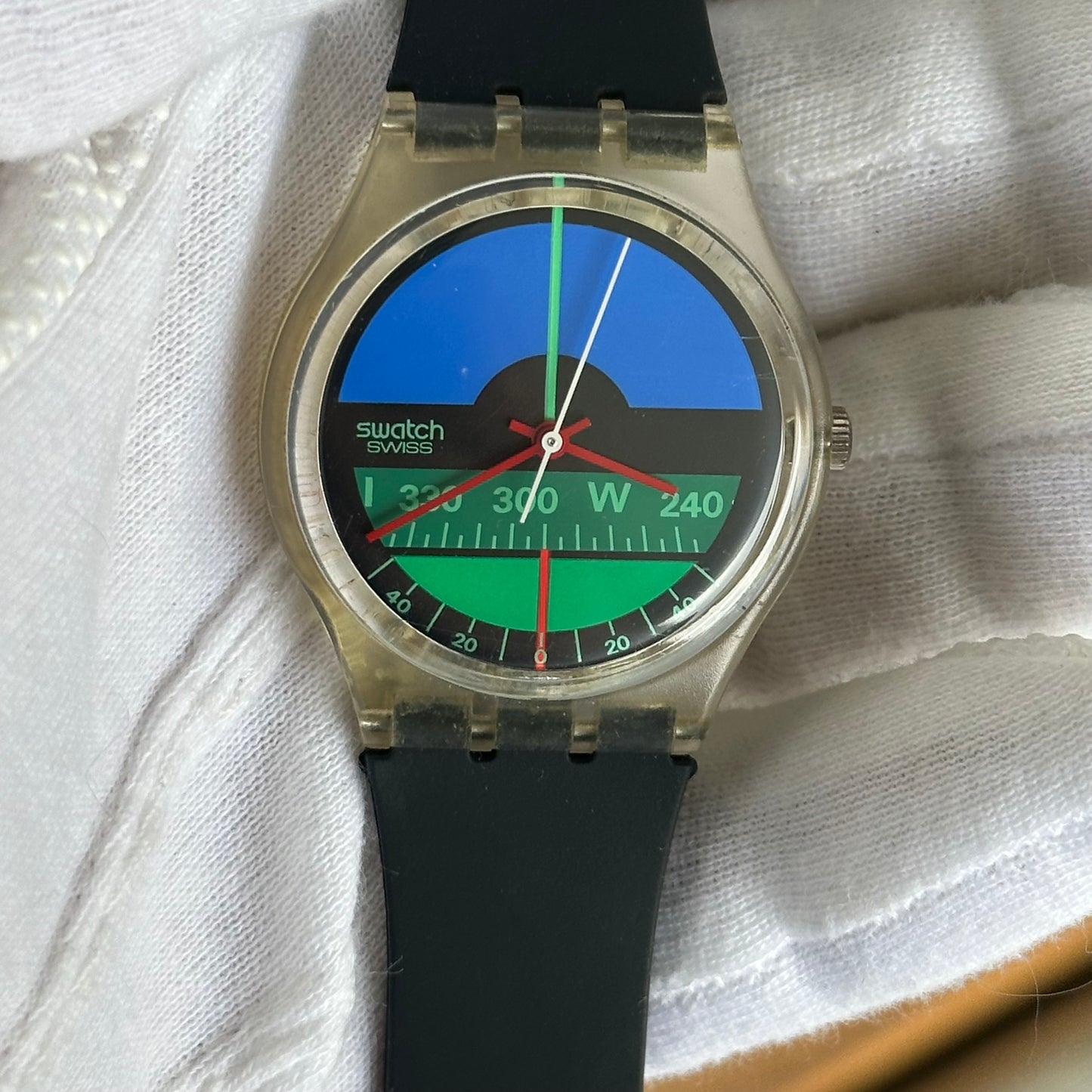 Reloj Swatch Nautilus GK102 Swiss Año 1986 Transparente