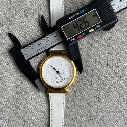 Reloj Anne Klein Mujer ISA Swiss Relief Año 1998 Lion White