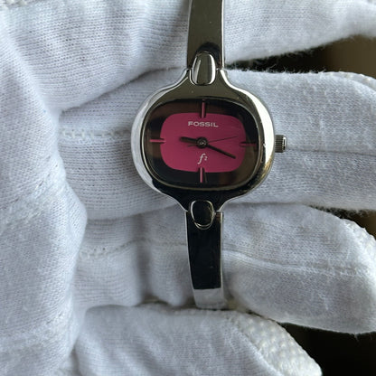 Reloj Joya Fossil F2 Mujer Y2K NOS Acero Año 2006 FUTURISTA