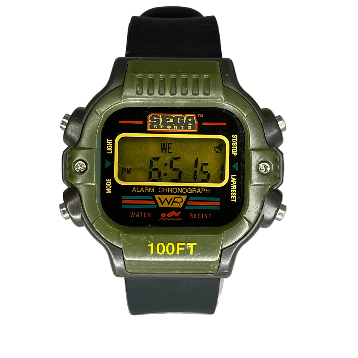 SEGA Hombre Sports Digital Verde Oliva Año 1997 ÚNICO