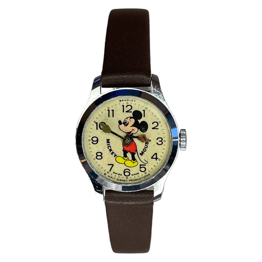 Bradley Mujer Mickey Mouse Suizo A Cuerda Año 1974 ÚNICO