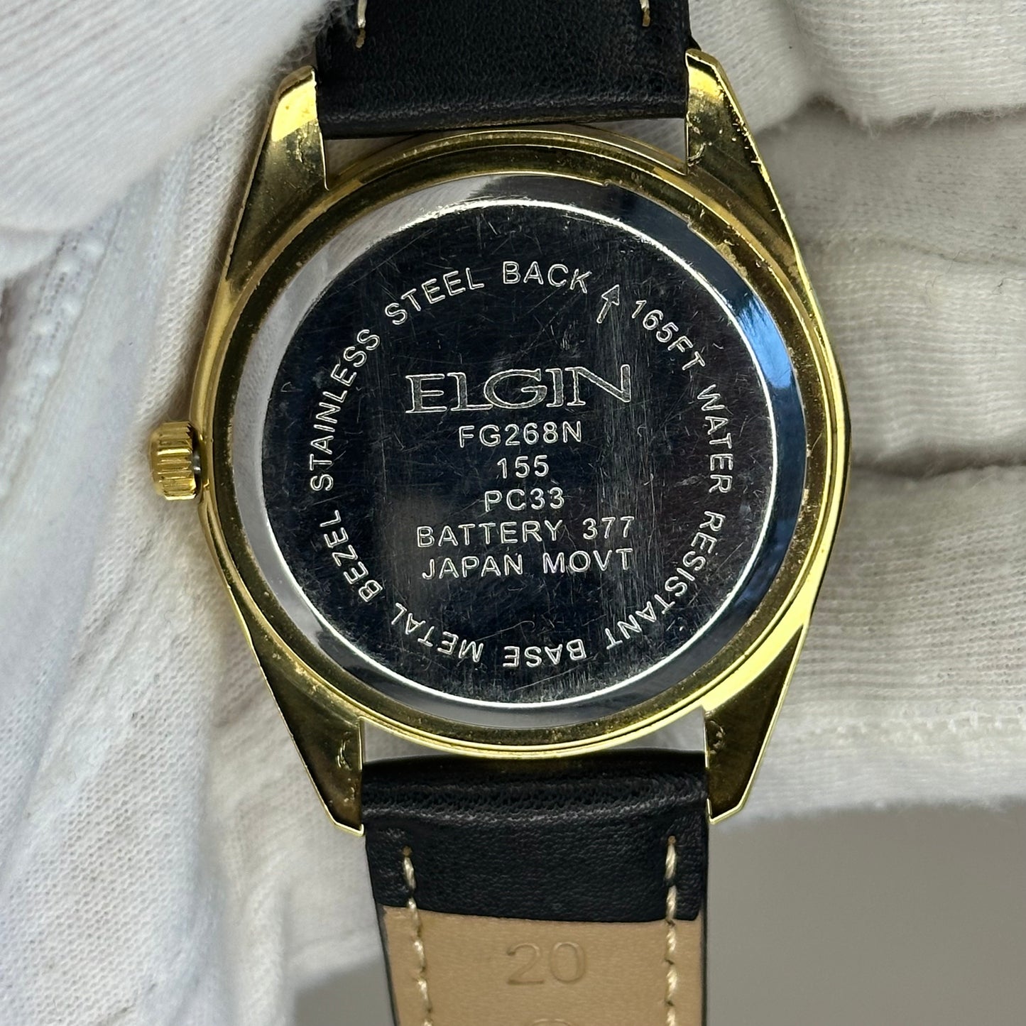 Elgin FG268N Diamond Dial Texturizado 38mm Año 1995 Impecable