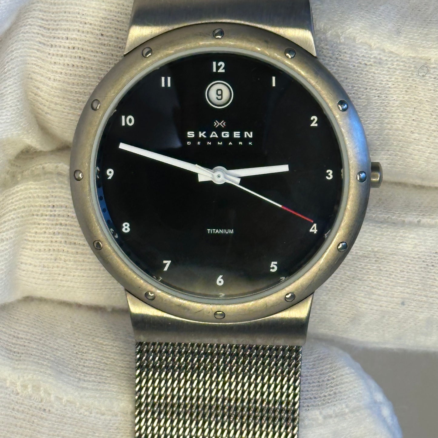Reloj Skagen DENMARK Titanium Full Set Años 2000´s Titanio y Cuarzo Suizo