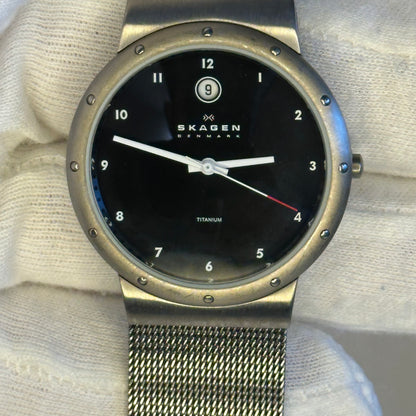 Reloj Skagen DENMARK Titanium Full Set Años 2000´s Titanio y Cuarzo Suizo
