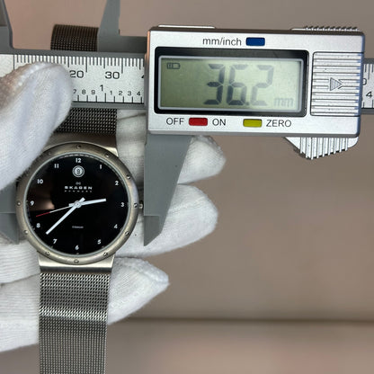 Reloj Skagen DENMARK Titanium Full Set Años 2000´s Titanio y Cuarzo Suizo