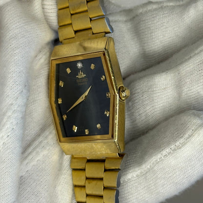 Reloj Seiko 6530-5620 Enero 1985 Dial Azul Facetado Pieza Escasa LEER